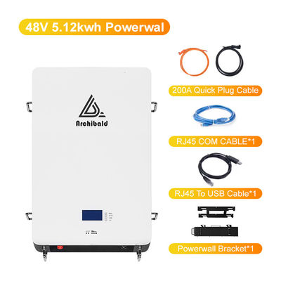 Réseau hybride Powerwall Lifepo4 batterie 48V 200ah 10Kwh 51.2v 300ah Piles au lithium-ion avec WIFI