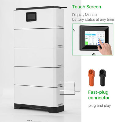 Connexion au réseau hybride à large égal Inverseur LFP modulaire empilé batterie haute tension Système de stockage d'énergie pour la maison 15-40