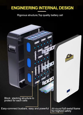 51.2V paroi de stockage d'énergie batterie au lithium 48V 340Ah Lipo4 60kW