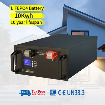 Durée de vie 6000 fois 51.2V 300ah 100Ah Lifepo4 Piles au lithium pour l'énergie solaire