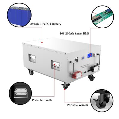 666 X 483 X 267mm 51.2V 280Ah batterie au lithium solaire pour le système de solution d'énergie à domicile