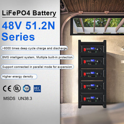Dimension personnalisée 48v Batterie au lithium montée sur un rack pour la résidence