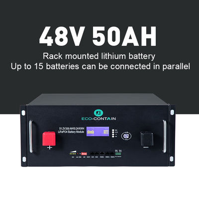 Dimension personnalisée 48v Batterie au lithium montée sur un rack pour la résidence