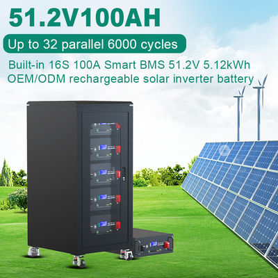 Dimension personnalisée 48v Batterie au lithium montée sur un rack pour la résidence