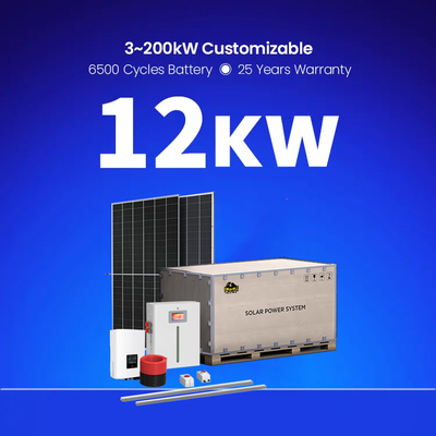Système d'énergie solaire domestique 5kw/10kw On-Grid Off-Grid Hybride Kit de panneaux solaires Silicium monocristallin Panneaux de silicium polycristallin
