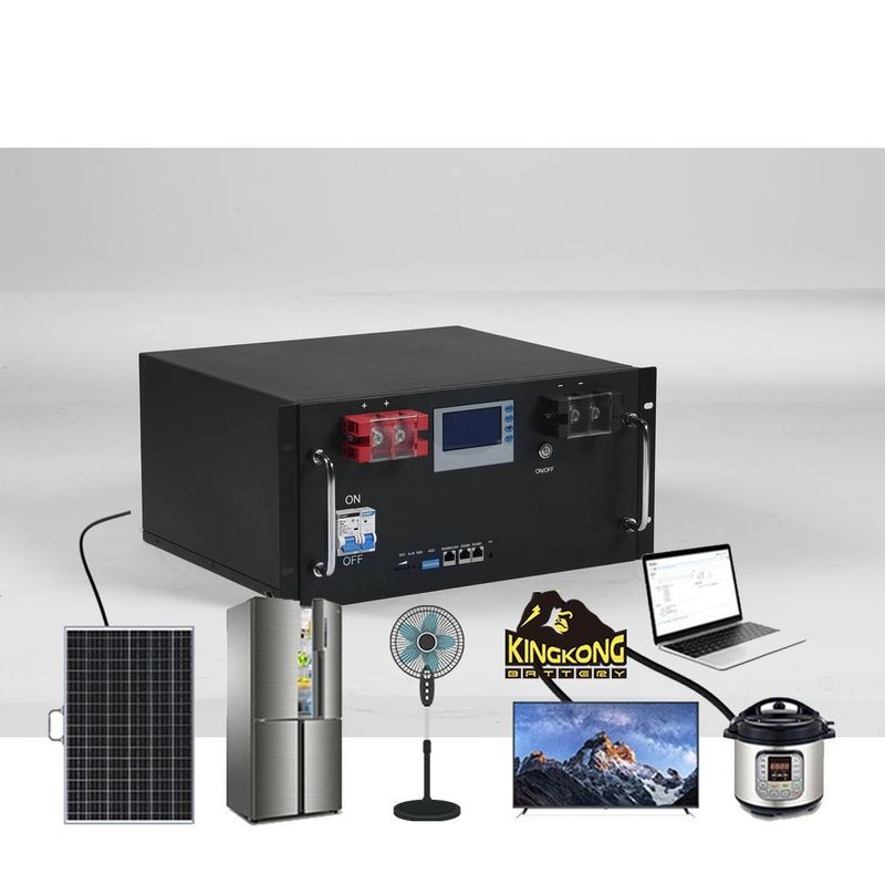 LiFePO4 280Ah 48V batterie au lithium montée sur un rack 14Kwh Pour le système de stockage d'énergie solaire à domicile