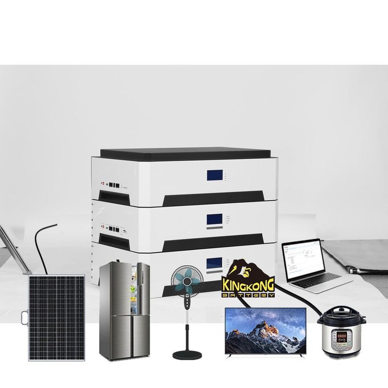 51.2V 100Ah 200Ah 300Ah LiFePO4 Batterie 5Kwh 10Kwh 15Kwh Empilable pour le stockage solaire