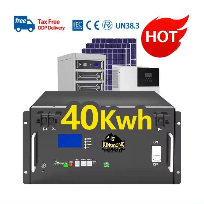 200ah Batteries au lithium BMS pour système d'énergie solaire 51.2V Cellules prismatiques rechargeables