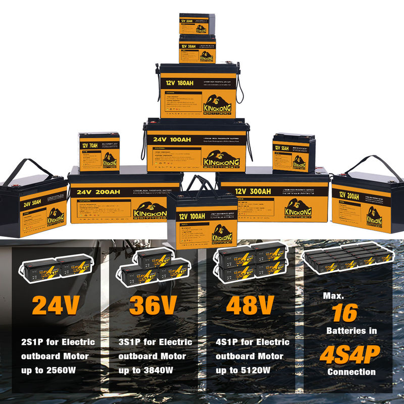 Sortie 12V 24 48V Volt 5 7 9 12 14 18 20 24 28 35 50 100 110 120 150 200 300Ah Amp Heure Hr Cycle profond