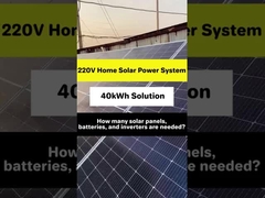 Installation solaire de 40 kWh: 18 panneaux (550 W chacun), puissance quotidienne ~ 39,6 kWh. Il alimente les maisons avec de l'énergie propre. 