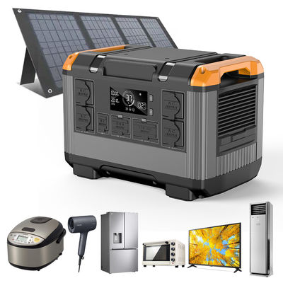 Station électrique extérieure d'urgence de 2400w avec type de batterie LiFePO4 et temps de charge rapide